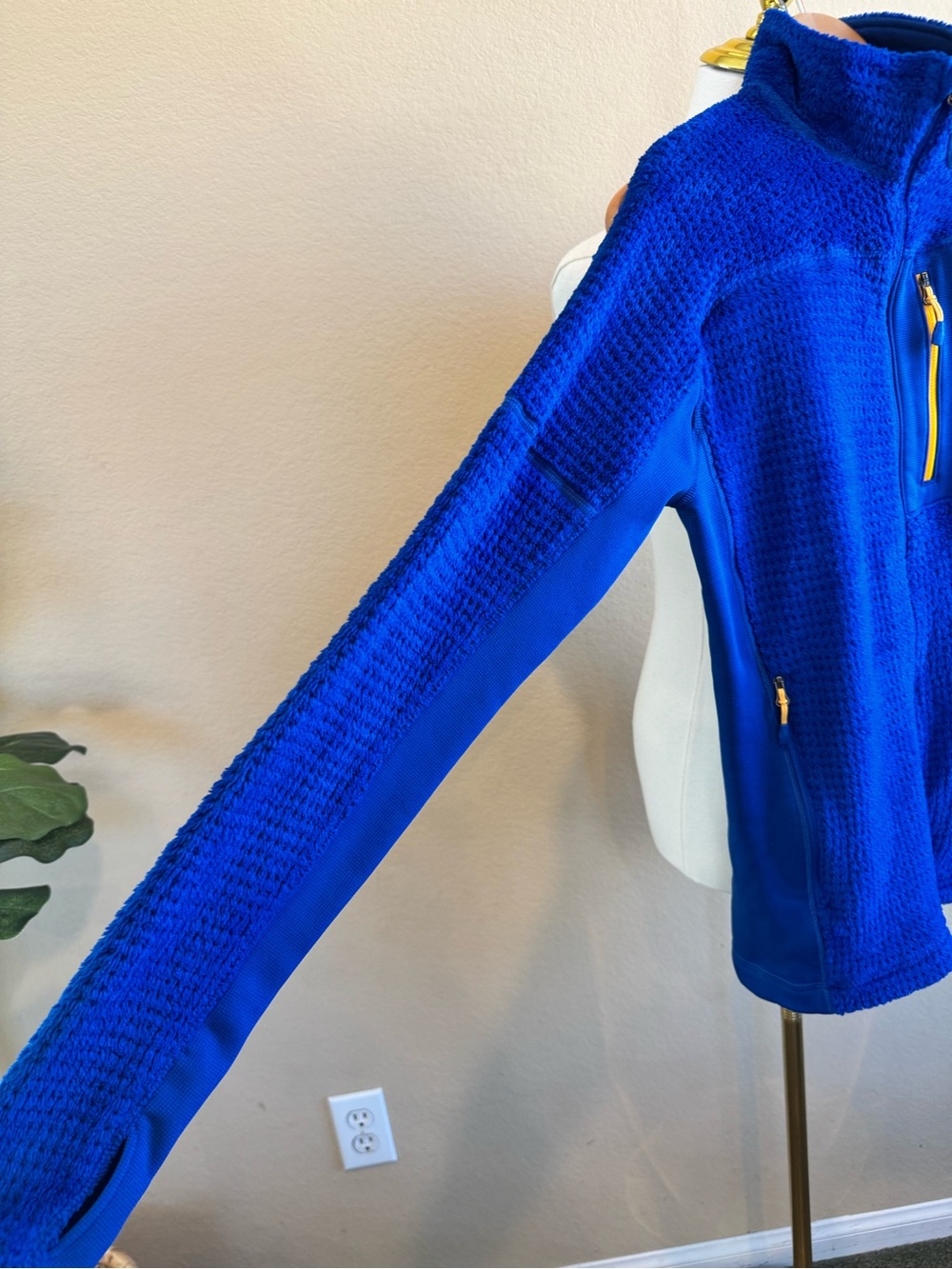 Mountain Hardwear Men’s Monkey Man Grid Fleece Pullover Size S Blue Full Zip - Picture 7 of 14